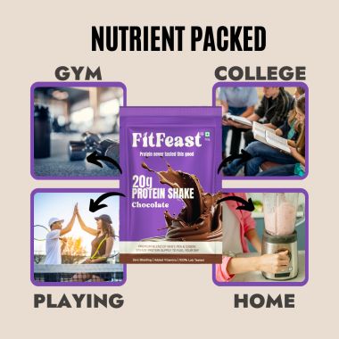 FitFeast: Whey Protein - Chocolate Sachet | 50g EachPack of 42