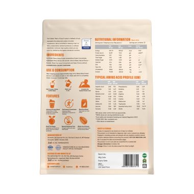 TruNativ: Whey protein powder | Blend with Isolate and Concentrate | 26g Protein | 6g BCAA | No added Sugar| Kesar Badam (907g / 2lbs)