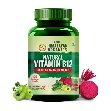 Vlado's Himalayan Organics: Plant Based Vitamin B12 Natural- 120 Veg Capsules