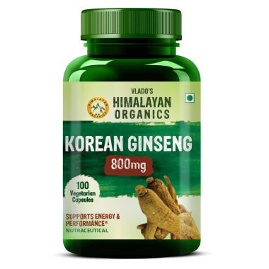 Vlado's Himalayan Organics: Korean Red Ginseng 1000mg/Serve 100 Veg Capsules