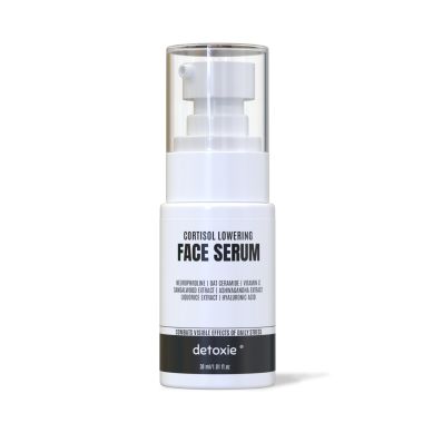 Detoxie: Detoxie | Cortisol Lowering AM & PM Duo | Cortisol Lowering Face Serum 30ml + Moisturizer 50g Combo