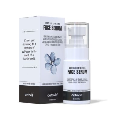 Detoxie: Detoxie | Cortisol Lowering AM & PM Duo | Cortisol Lowering Face Serum 30ml + Moisturizer 50g Combo