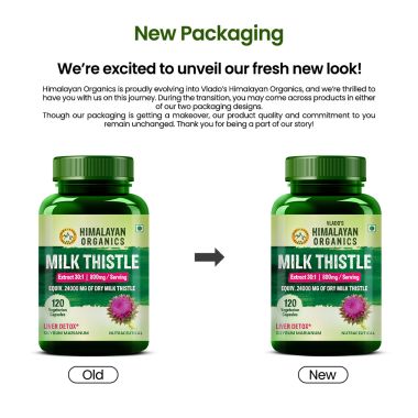 Vlado's Himalayan Organics: Vlado's Himalayan Organics Milk Thistle Extract Silymarin 800mg/Serve-120 Veg Capsules