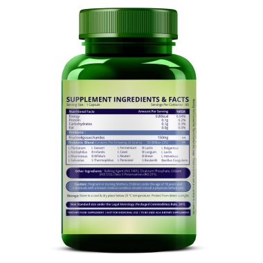 Vlado's Himalayan Organics: Probiotics Supplement 50 Billion CFU with Prebiotics 150mg for Digestion, Gut Health & Immunity - 60 Veg Capsules