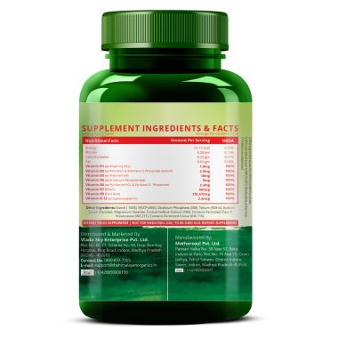 Vlado's Himalayan Organics: Vitamin B Complex with 100% RDA B1, B2, B3, B5, B6, B7, B9 & B12 | Hair Growth, Energy & Immunity | Youthful Skin - 120 Veg Tablets