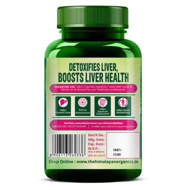 Vlado's Himalayan Organics: Vlado's Himalayan Organics Milk Thistle Extract Silymarin 800mg/Serve-120 Veg Capsules