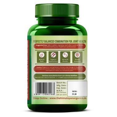 Vlado's Himalayan Organics: Vlado's Himalayan Organics Plant Based Calcium for Bone Health- 60 Vegetarian Tablet
