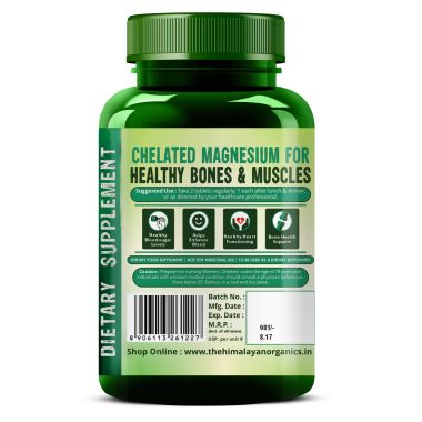 Vlado's Himalayan Organics: Magnesium Complex Supplement with Magnesium Glycinate, Magnesium Citrate, Magnesium Oxide - 120 Veg Tablets