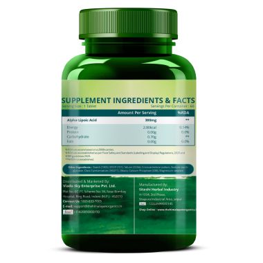 Vlado's Himalayan Organics: Alpha Lipoic Acid 300mg | Boost Liver Function, Healthy Blood Sugar, Antioxidant | 60 Veg Tablets