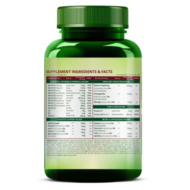 Vlado's Himalayan Organics: Whole Food Multivitamin for Women || With Natural Vitamins, Minerals, Extracts || Best for Energy, Brain, Bone Health || 60 Veg Capsules