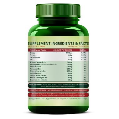 Vlado's Himalayan Organics: Vlado's Himalayan Organics Testosterone Booster | Supports Muscle & Energy Boost | With Vitamin D3, Magnesium, Zinc, Tribulus, Ashwagandha & Safed Musli | 90 Veg Tabs