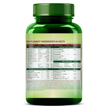Vlado's Himalayan Organics: Whole Food Multivitamin for Men || With Natural Vitamins, Minerals, Extracts || Best for Energy, Brain, Heart Health & Eye Health || 60 Veg Capsules