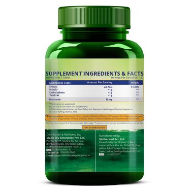 Vlado's Himalayan Organics: Melatonin 10Mg (Healthy Sleep Cycle) - 120 Tablets