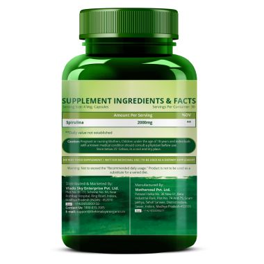 Vlado's Himalayan Organics: Spirulina - 2000mg - 120 Veg Capsules