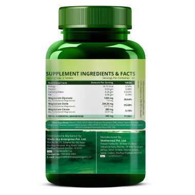 Vlado's Himalayan Organics: Magnesium Complex Supplement with Magnesium Glycinate, Magnesium Citrate, Magnesium Oxide - 120 Veg Tablets