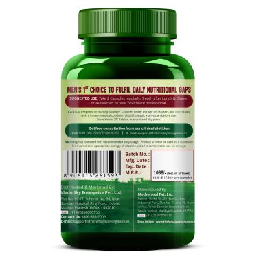 Vlado's Himalayan Organics: Whole Food Multivitamin for Men || With Natural Vitamins, Minerals, Extracts || Best for Energy, Brain, Heart Health & Eye Health || 60 Veg Capsules