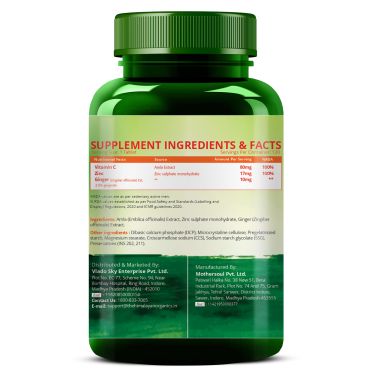 Vlado's Himalayan Organics: Vitamin C 1000mg Tablets from Amla Extracts | Immunity, Antioxidant & Skin Care | 120 Veg Tablets