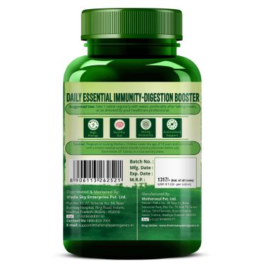 Vlado's Himalayan Organics: Vlado's Himalayan Organics Immunity Multivitamin with Probiotics (180 Veg Tablets) with Vitamin C, D, K2, Zinc, Ginseng, Giloy, Biotin For Men & Women