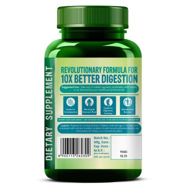 Vlado's Himalayan Organics: Digestive Enzyme for Healthy Digestion- 90 Veg Tablets