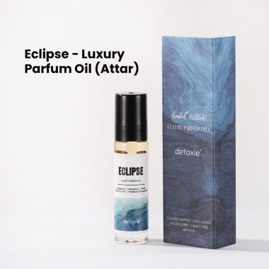 Detoxie: Detoxie | Eclipse - Luxury Parfum Oil (Attar) | Non-Alcoholic| Long Lasting | Bergamot, Mandarin, Musk, Black Currant, Patchouli & Grapefruit | Unisex | 8 ml Rollon