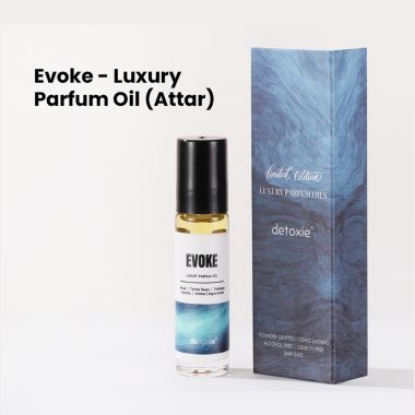 Detoxie: Detoxie | Evoke - Luxury Parfum Oil (Attar) | Non-Alcoholic| Long Lasting | Musk, Tonka Bean, Tobacco, Vanilla, Amber & Agarwood | Unisex | 8 ml Rollon