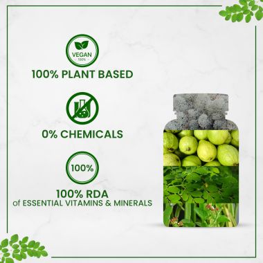 Vlado's Himalayan Organics: Plant Based Calcium Magnesium + Zinc | Vitamin D3+k2 Supplement For Stronger Bones | Boost Immunity | Healthy Heart | Muscle Growth - 60 veg Tablet