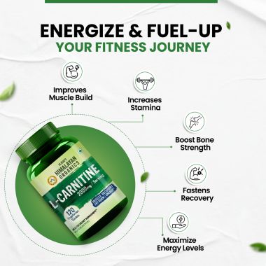 Vlado's Himalayan Organics: L-Carnitine 2000mg/Serve | Supports Muscle Recovery, Fat Burn & Energy | 120 Veg Tablets