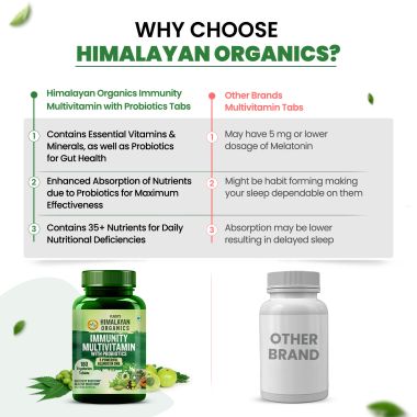 Vlado's Himalayan Organics: Vlado's Himalayan Organics Immunity Multivitamin with Probiotics (180 Veg Tablets) with Vitamin C, D, K2, Zinc, Ginseng, Giloy, Biotin For Men & Women