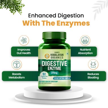 Vlado's Himalayan Organics: Digestive Enzyme for Healthy Digestion- 90 Veg Tablets