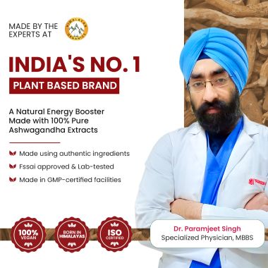 Vlado's Himalayan Organics: Ashwagandha 1000Mg | Boost Energy, Strength, Stamina | Helps Anxiety & Stress Relief For Men & Women (120 Capsules)