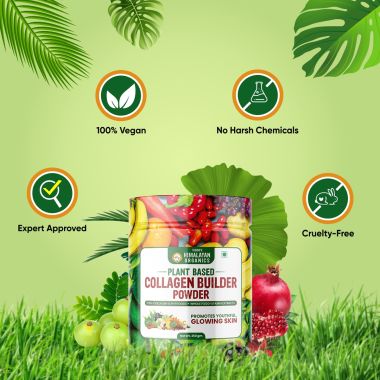 Vlado's Himalayan Organics: Plant Based Collagen Builder Powder for Skin Regeneration, Anti-Aging Beauty & Repair (with Sea Buckthorn,Evening Primrose, Acai Berry)  250gm