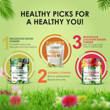 Vlado's Himalayan Organics: Plant Based Collagen Builder Powder for Skin Regeneration, Anti-Aging Beauty & Repair (with Sea Buckthorn,Evening Primrose, Acai Berry)  250gm