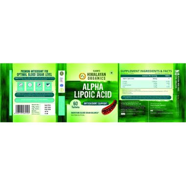 Vlado's Himalayan Organics: Alpha Lipoic Acid 300mg | Boost Liver Function, Healthy Blood Sugar, Antioxidant | 60 Veg Tablets