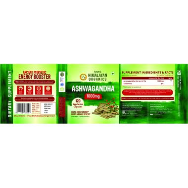 Vlado's Himalayan Organics: Ashwagandha 1000Mg | Boost Energy, Strength, Stamina | Helps Anxiety & Stress Relief For Men & Women (120 Capsules)