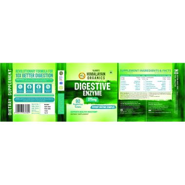 Vlado's Himalayan Organics: Digestive Enzyme for Healthy Digestion- 90 Veg Tablets