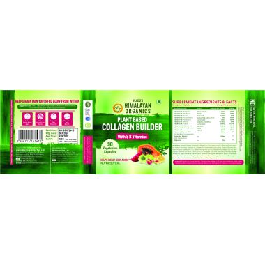 Vlado's Himalayan Organics: Vlado's Himalayan Organics Plant Based Collagen Builder for Hair and Skin with Biotin and Vitamin C - 90 Veg Capsules