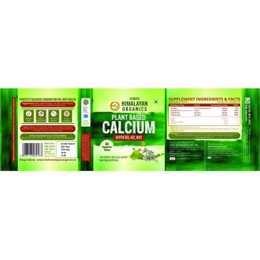 Vlado's Himalayan Organics: Vlado's Himalayan Organics Plant Based Calcium for Bone Health- 60 Vegetarian Tablet