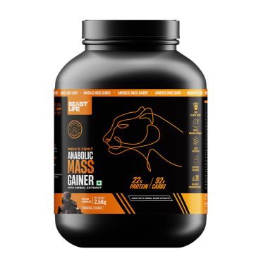 Beastlife: High Protein Gainer - No Maltodextrin Weight Gainers/Mass Gainers  (2.5 Kg, Belgian Chocolate)