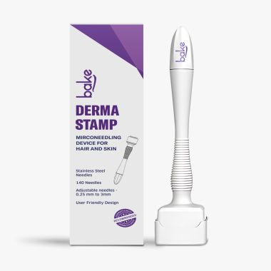 Bake Cosmetics: Derma Stamp for Hair Growth & Skin Repair with 140 needles 0.25mm to 3mm Stainless Steel Needles