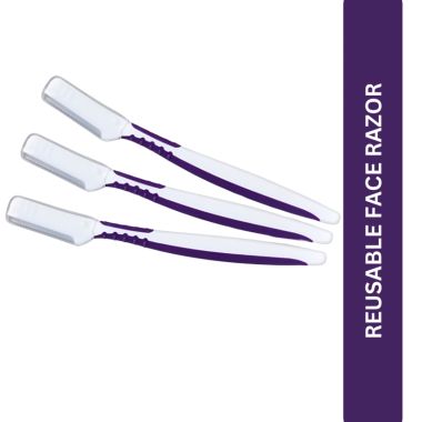 Bake Cosmetics: Reusable Face Razor for Women Facial Hair For Eyebrows, Upper Lip & Chin  (Pack of 3)