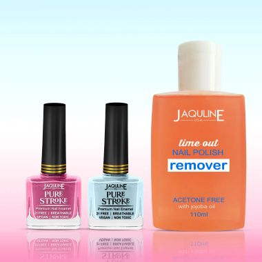 Jaquline USA: Nail Polish(Sinless+Angelic) & Nail Polish remover Combo