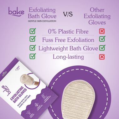 Bake Cosmetics: Exfoliating Bath Glove for Dead Skin, Tan Removal, Strawberry Skin, Body Acne , Ingrown Hair & Body Exfoliator for Dry Patches