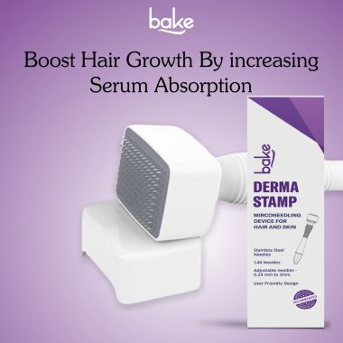 Bake Cosmetics: Derma Stamp for Hair Growth & Skin Repair with 140 needles 0.25mm to 3mm Stainless Steel Needles