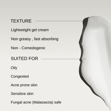 The FormulaRX: Hydra Veil Gel Moisturizer - Malazia - Oil free For Oily, Very Oily, Combination, Acne and fungal acne prone, Sensitive Skin
