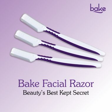 Bake Cosmetics: Reusable Face Razor for Women Facial Hair For Eyebrows, Upper Lip & Chin  (Pack of 3)