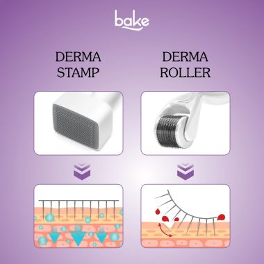 Bake Cosmetics: Derma Stamp for Hair Growth & Skin Repair with 140 needles 0.25mm to 3mm Stainless Steel Needles