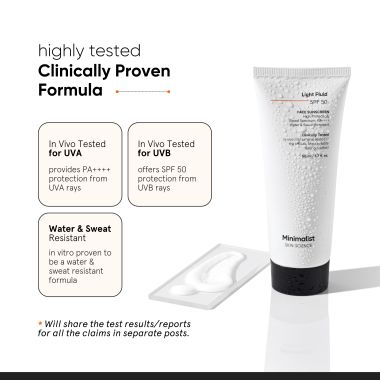 Minimalist: Light Fluid SPF 50 Face Sunscreen50ml