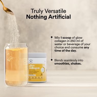 Wellbeing Nutrition: Glow Korean Marine Collagen Peptides with Type I & III - Pina Colada 250g