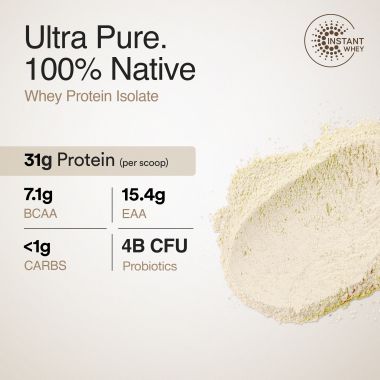 Wellbeing Nutrition: 100% Whey Protein Isolate (Unflavoured) | 31g Protein, 15.4g EAA, 7.1g BCAA | 4B CFU Probiotics & Natural Digestive Enzymes | 99% Lactose Free |No Bloating, Easy to Digest | 1kg