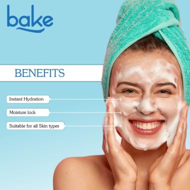 Bake Cosmetics: 12% Hyaluronic Acid Face Wash for Dry Sensitive skin for hydration & reducing dryness